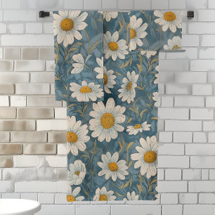 Shasta Daisy Art Nouveau Bath Towel Set