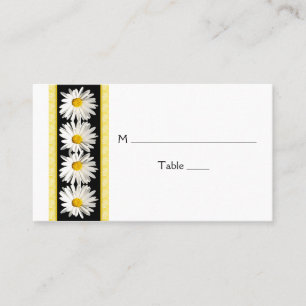 Shasta Daisy Black Gold Mariage Place Cartes