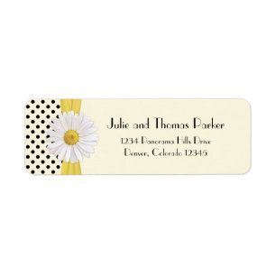 Shasta Daisy Polka Dot Mariage Adresse de retour