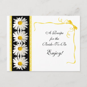 Shasta Daisy Recipe Card for the Bride to Be