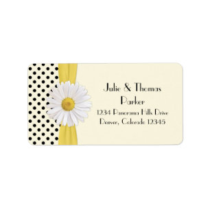 Shasta Daisy Wedding Address Labels