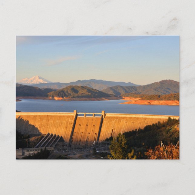 Shasta Lake Dam in California Postcard (Front)