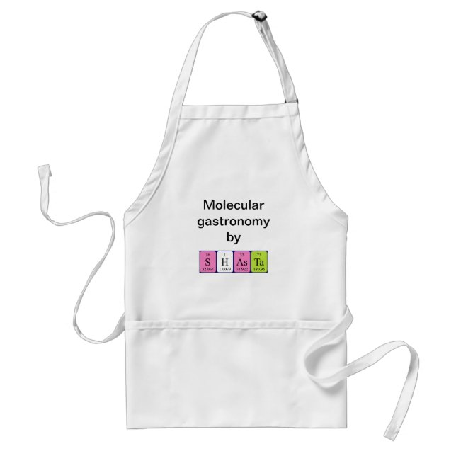 Shasta periodic table name apron (Front)
