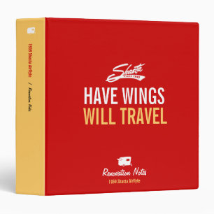 Shasta Vintage Camper Renovation Binder