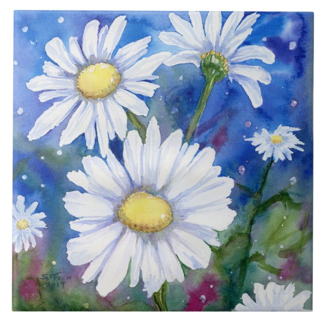 "Shastas and Stars" Decorative Accent Tile (Front)