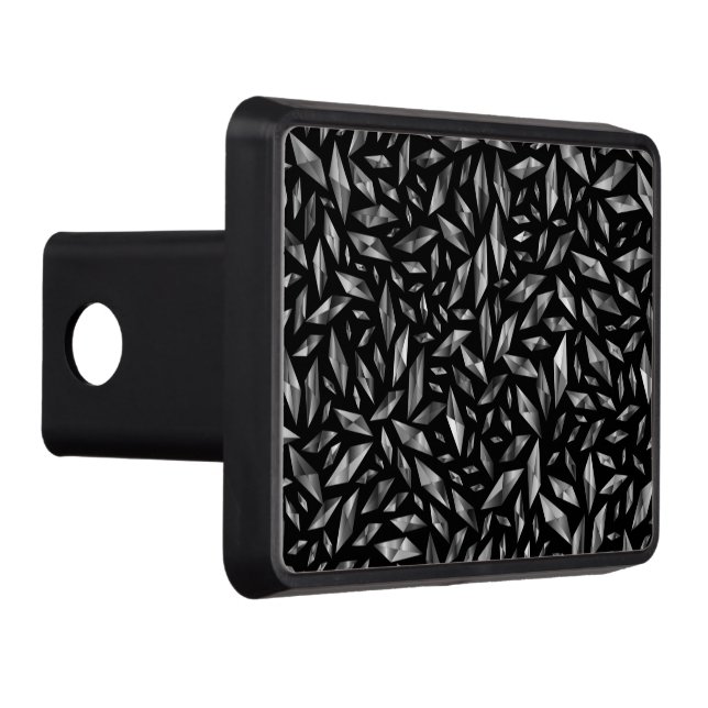Shattered Black and White  Trailer Hitch Cover (Right)