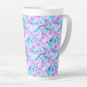 Shattered Blossom A colourful light design Latte Mug