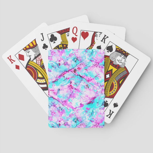 Shattered Blossom A colourful light design Playing Cards (Back)