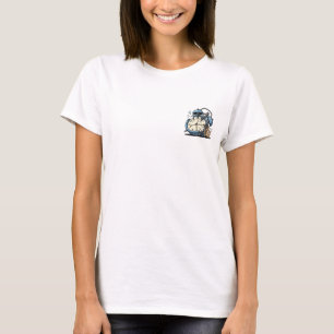 Shattered Blue Alarm Clock Illustration T-Shirt