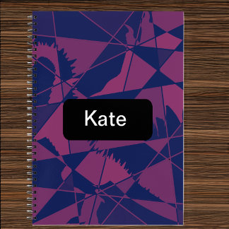 Shattered Blue Red Notebook