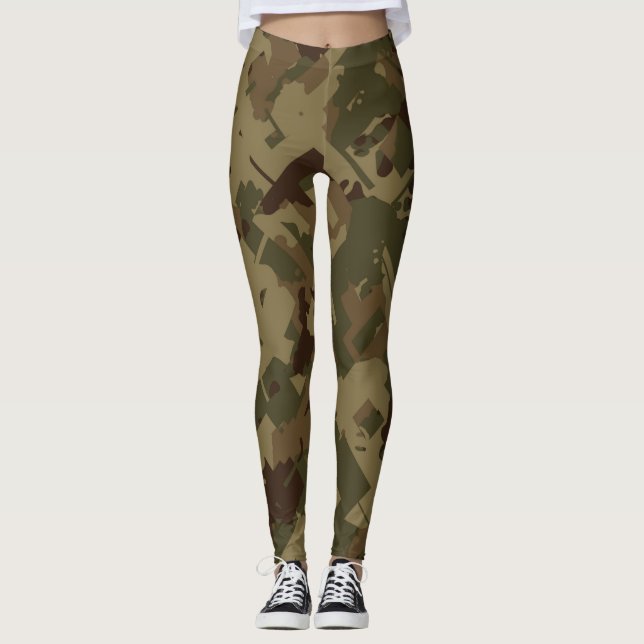 Shattered Camouflage Leggings (Front)