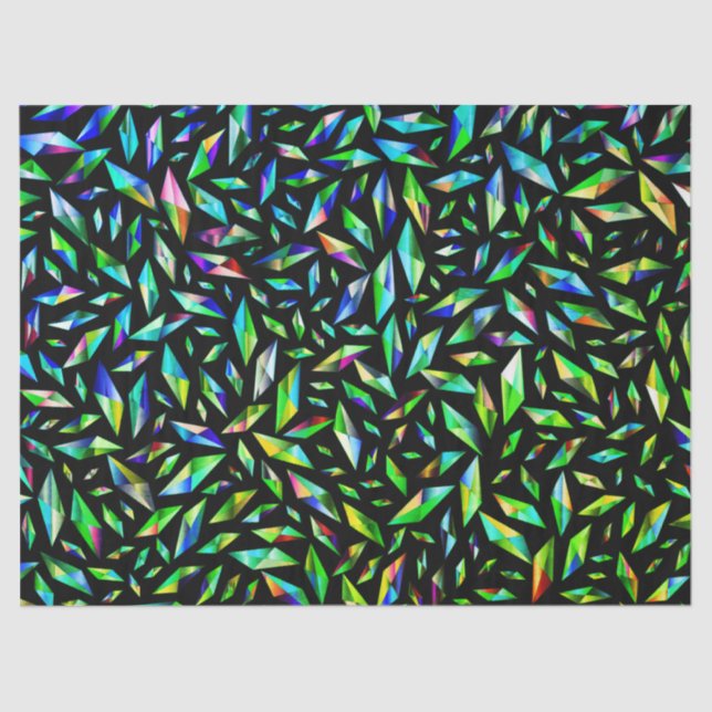 Shattered Colour Green Tissue Paper (Front)