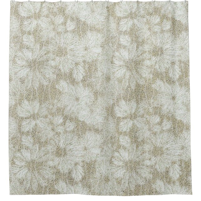 Shattered Daisy Textured Pattern in Coffee Cream (Front)