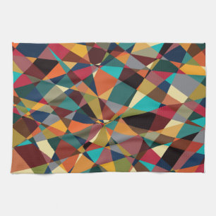 Shattered Geometric Mid Century Modern Abstract Kitchen Towel