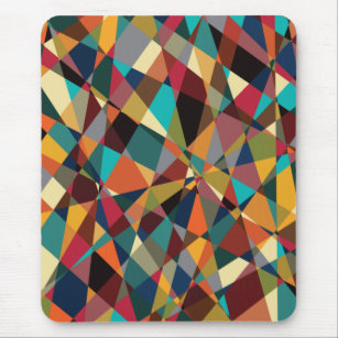 Shattered Geometric Mid Century Modern Abstract Mouse Pad