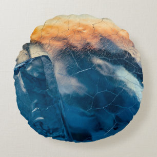 Shattered glass round pillow