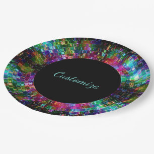 Shattered Glass Spiral Paper Plates