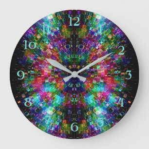 Shattered Glass Spiral Wall Round Clock