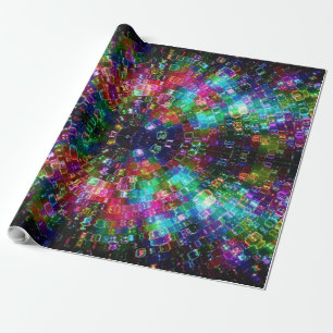 Shattered Glass Spiral Wrapping Paper
