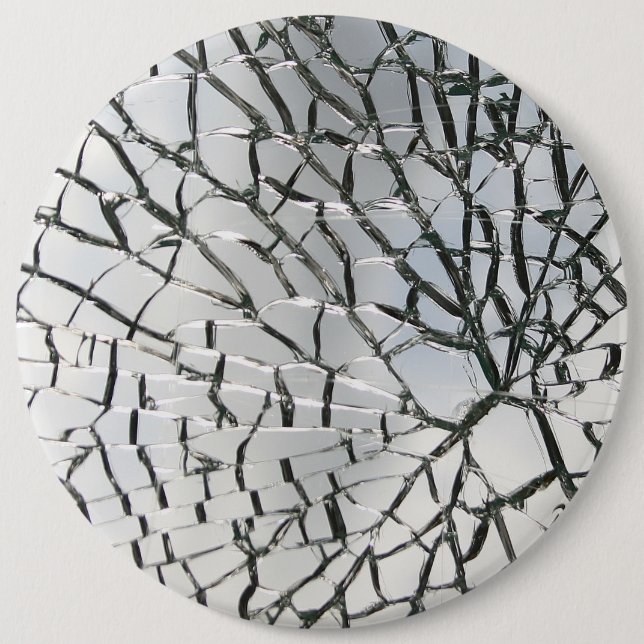 Shattered glass texture 6 inch round button (Front)