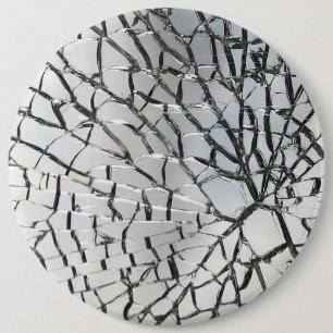 Shattered glass texture 6 inch round button