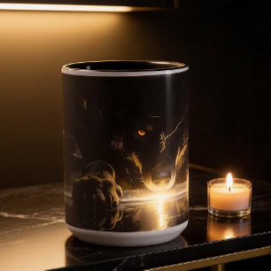 Shattered Lightning Wolf Mystical Dark Fantasy  Mug