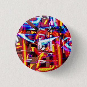 shattered lights 1 inch round button