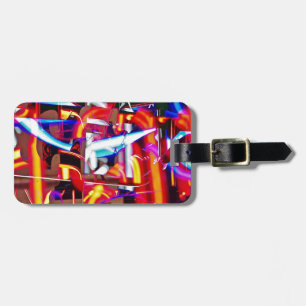 shattered lights luggage tag