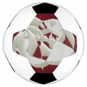 Shattered marble abstract modern art white plum soccer ball