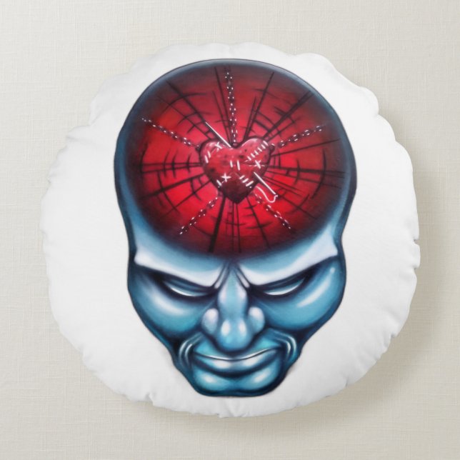 “Shattered Mind” Round Pillow (Front)