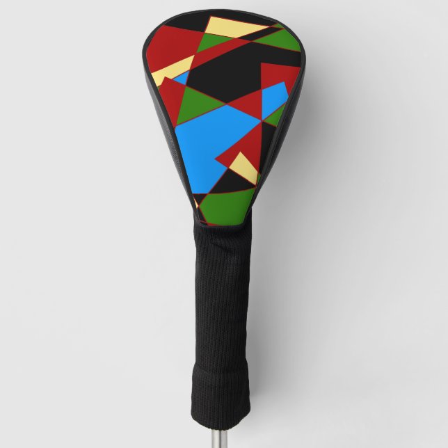 Shattered Muti-Colour Golf Head Cover (Front)