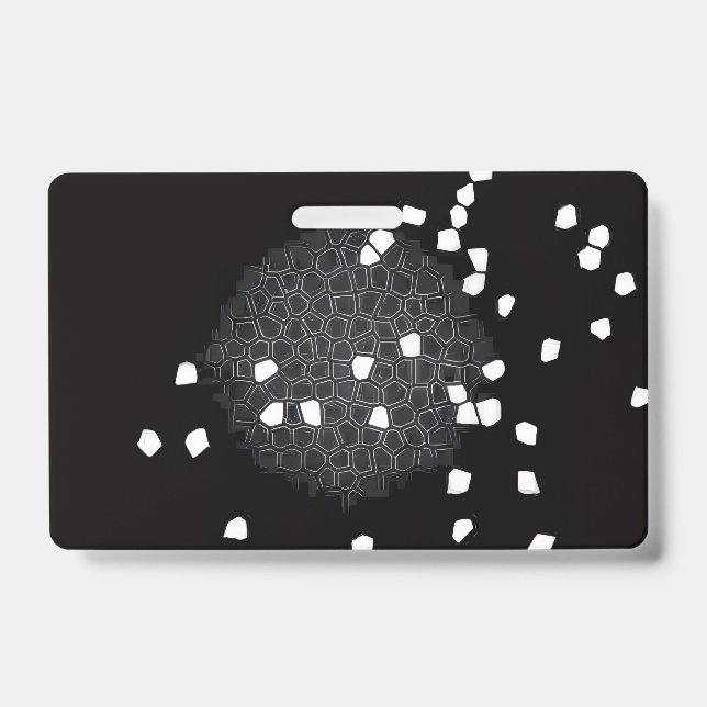 Shattered Puzzle Pattern Badge Horizontal (Front)
