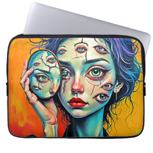 Shattered Self Reflection Art Laptop Sleeve