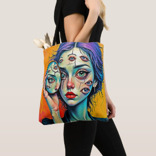 Shattered Self Reflection Art Tote Bag