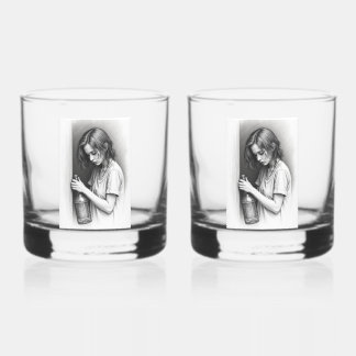 "Shattered Spirits: Whiskey Glass with a massage 