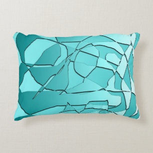 Shattered Teal Accent Pillow