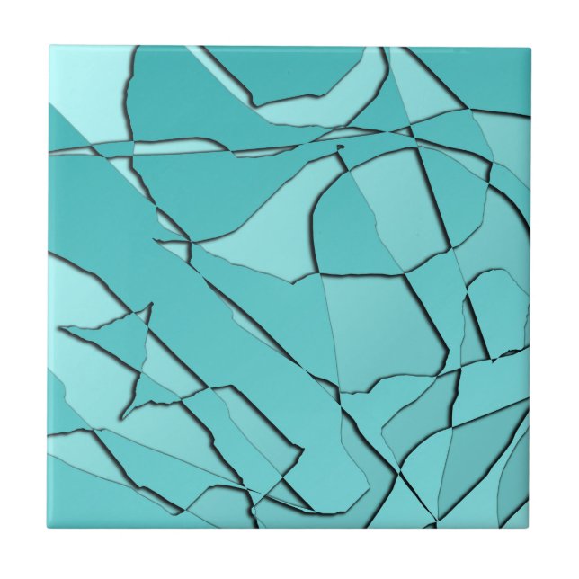 Shattered Teal Tile (Front)
