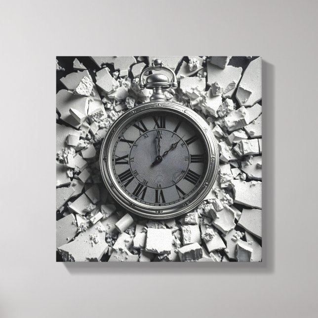Shattered Time Canvas Print (Front)