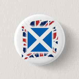 Shattered Union Badge 1 Inch Round Button