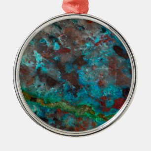 Shattuckite Metal Ornament