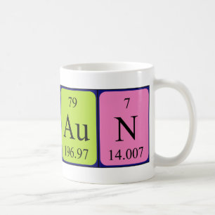 Shaun periodic table name mug