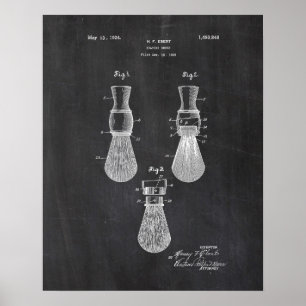 Shaving Brush Patent Poster