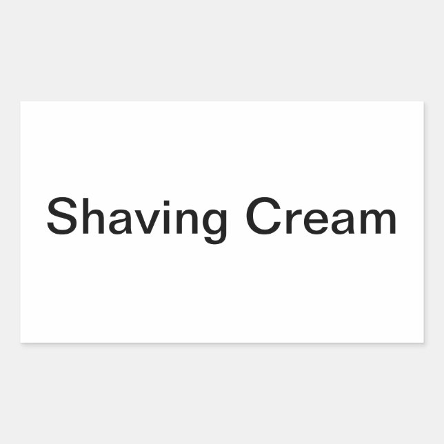 Shaving Cream Labels/ Sticker (Front)