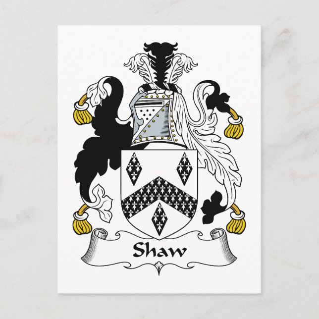 Shaw Family Crest Postcard (Front)