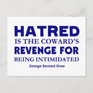 Shaw on Hatred Postcard