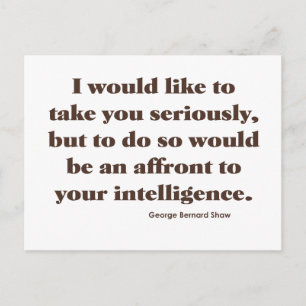 Shaw on Intelligence Postcard