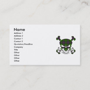 Shaw Tartan Skull Business Card
