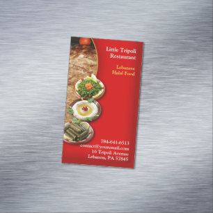Shawarma Middle Eastern Magnetic Business Card