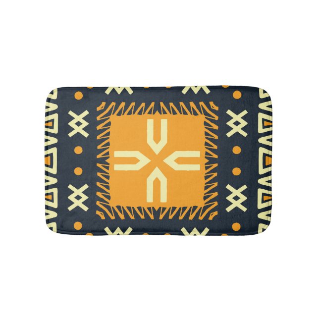 Shawl Design: Indian Batik Square. Bath Mat (Front)