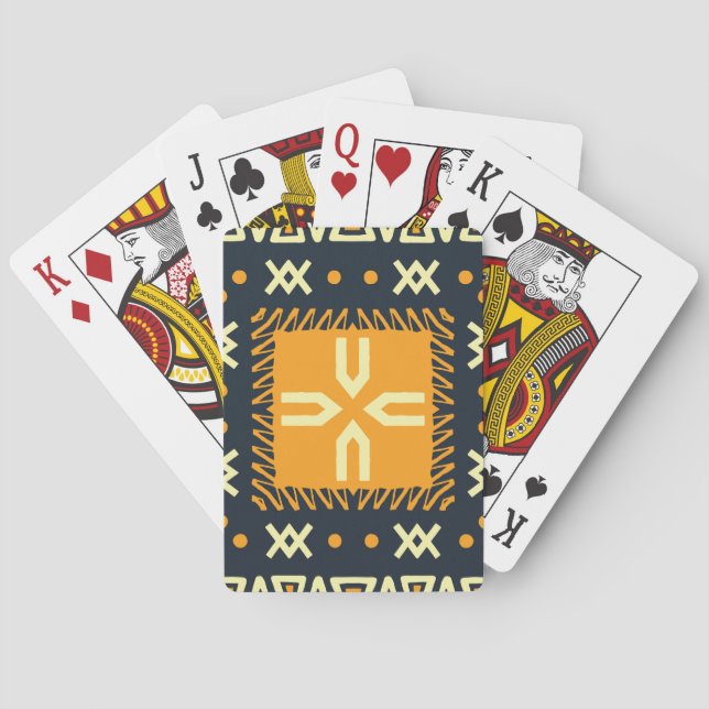Shawl Design: Indian Batik Square. Playing Cards (Back)